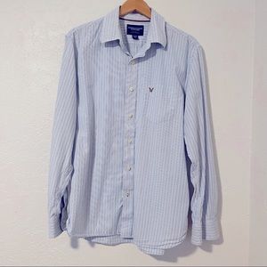 American Eagle‎ Outfitters Men’s Button Down Shirt Size XL Striped 100% Cotton